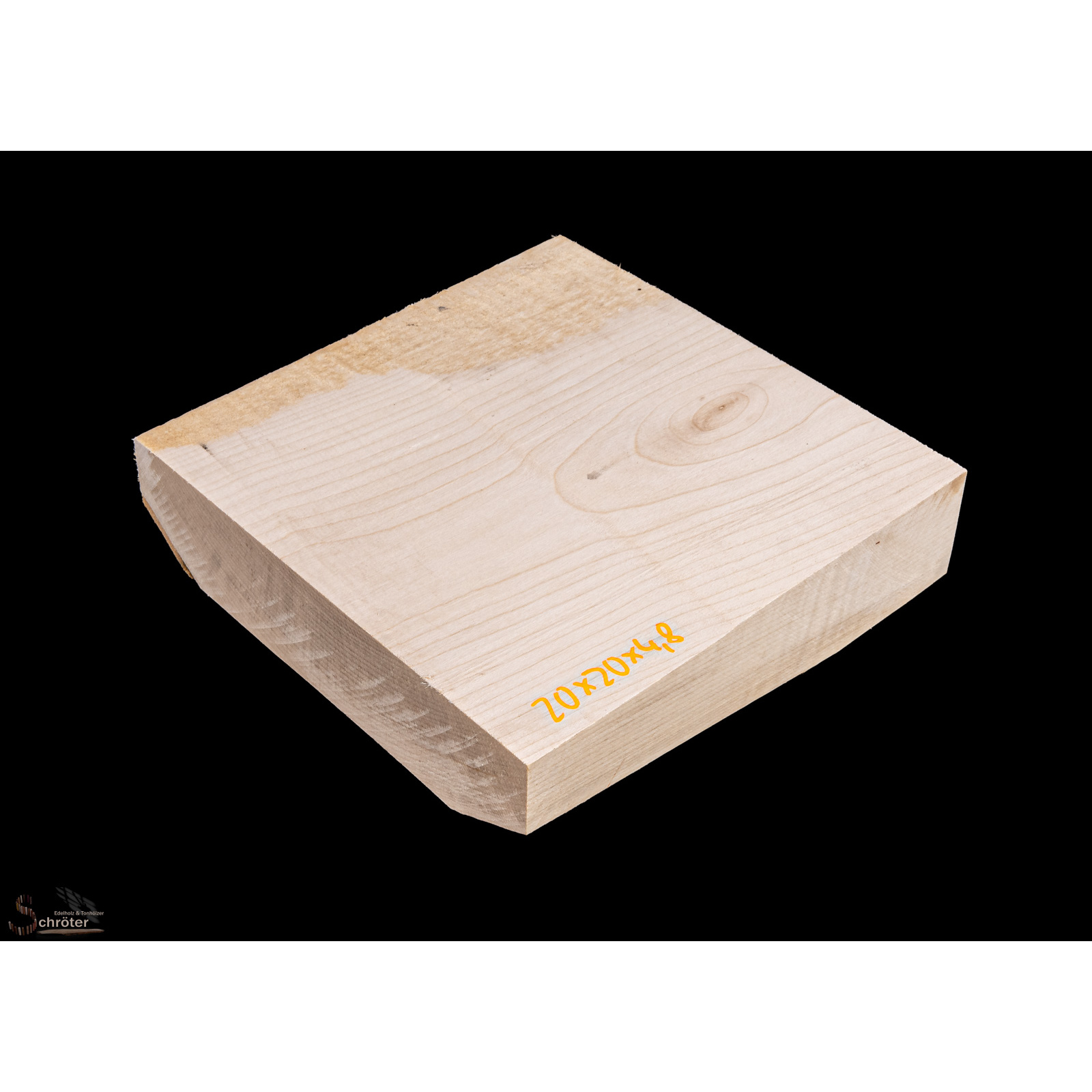 Ahorn Riegel Block 20,0 x20,0 x4,8 cm box