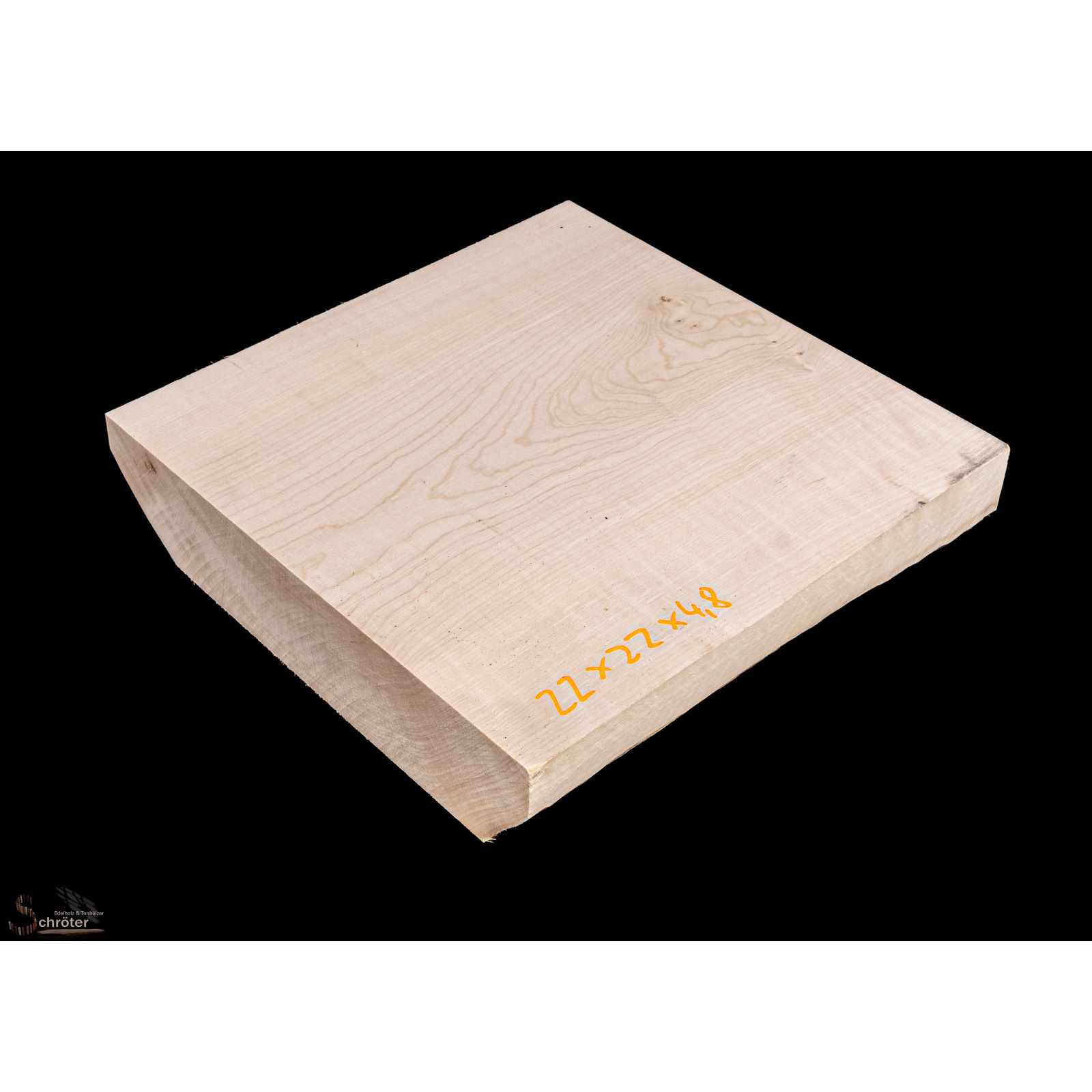 Ahorn Riegel Block 22,0 x22,0 x4,8 cm box