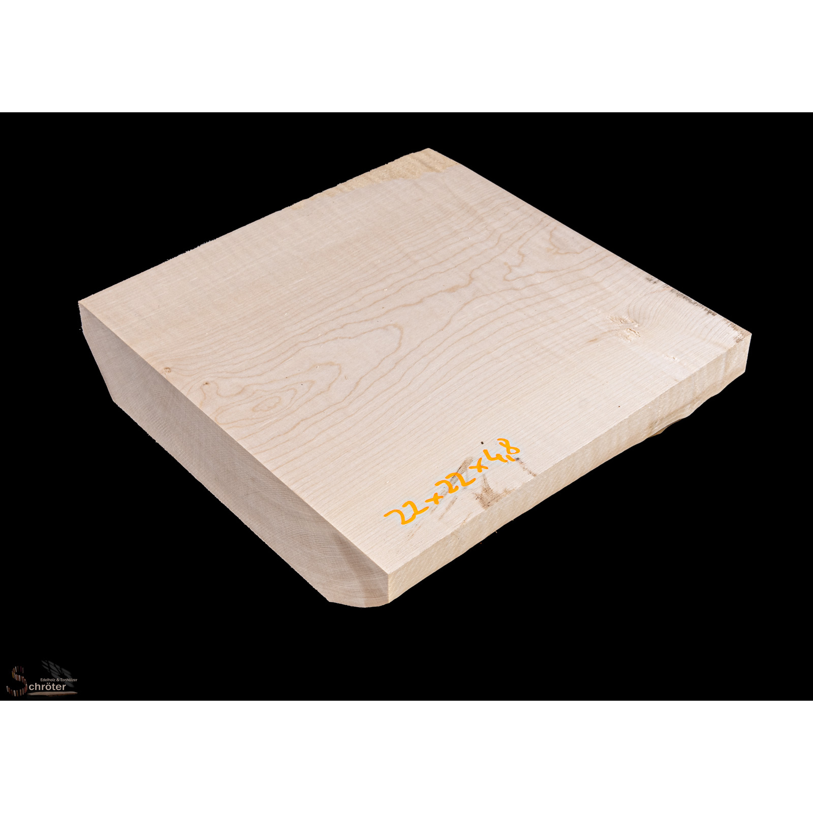 Ahorn Riegel Block 22,0 x22,0 x4,8 cm box