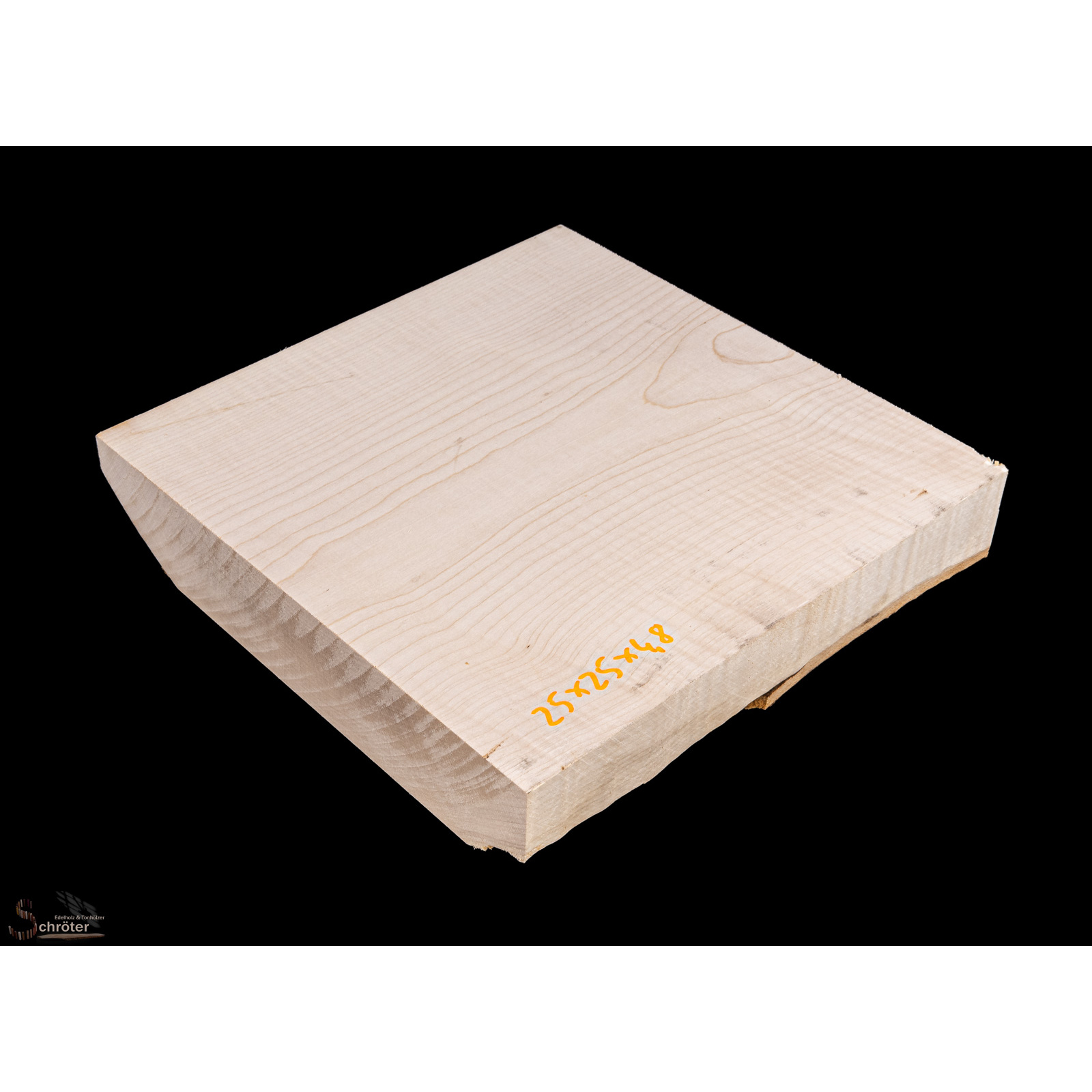 Ahorn Riegel Block 25,0 x25,0 x4,8 cm box