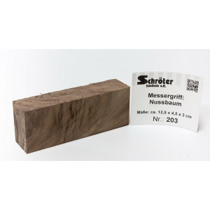 Drechselholz Nussbaum 1 x Messergriff Rohling Messerbau Pen Plank Bastelholz 203