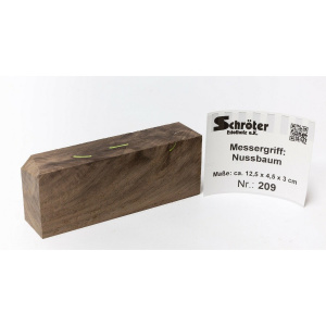 Drechselholz Nussbaum 1 x Messergriff Rohling Messerbau Pen Plank Bastelholz 209