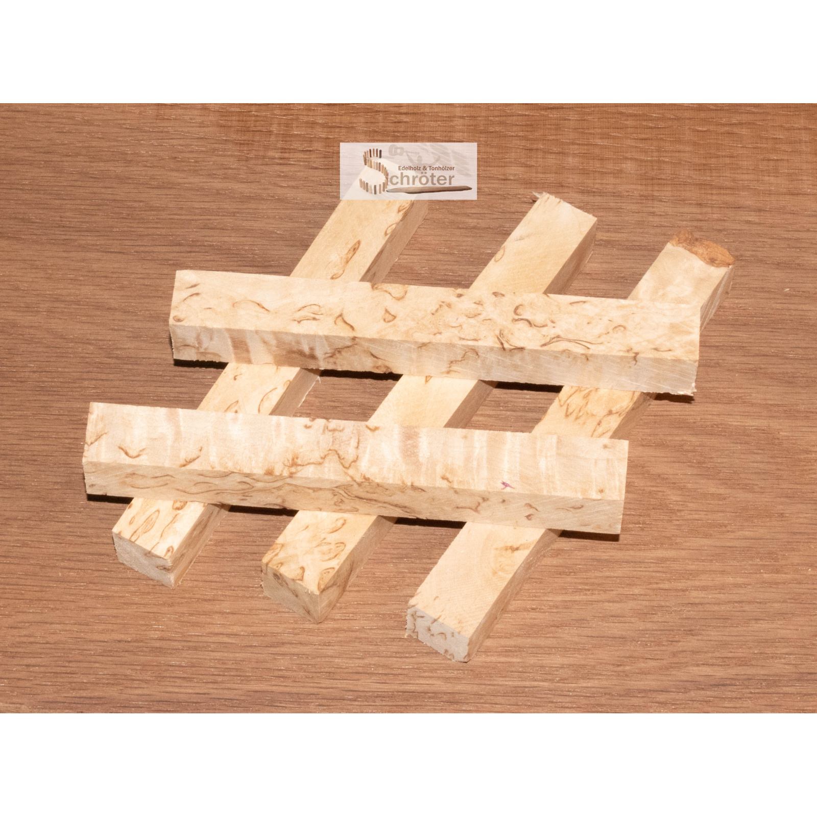 Birke karelisch gemasert Pen Blank 12,5x1,6x1,6 cm