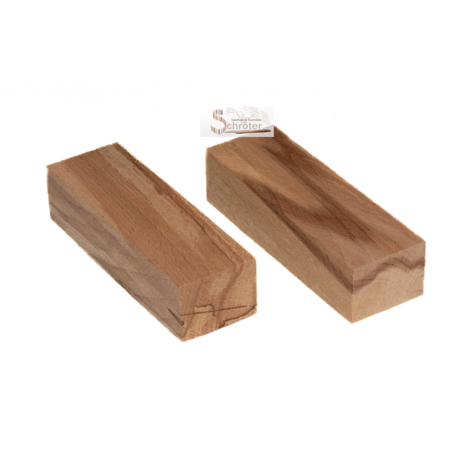 Buche gestockt Messergriffblock 2 Stück