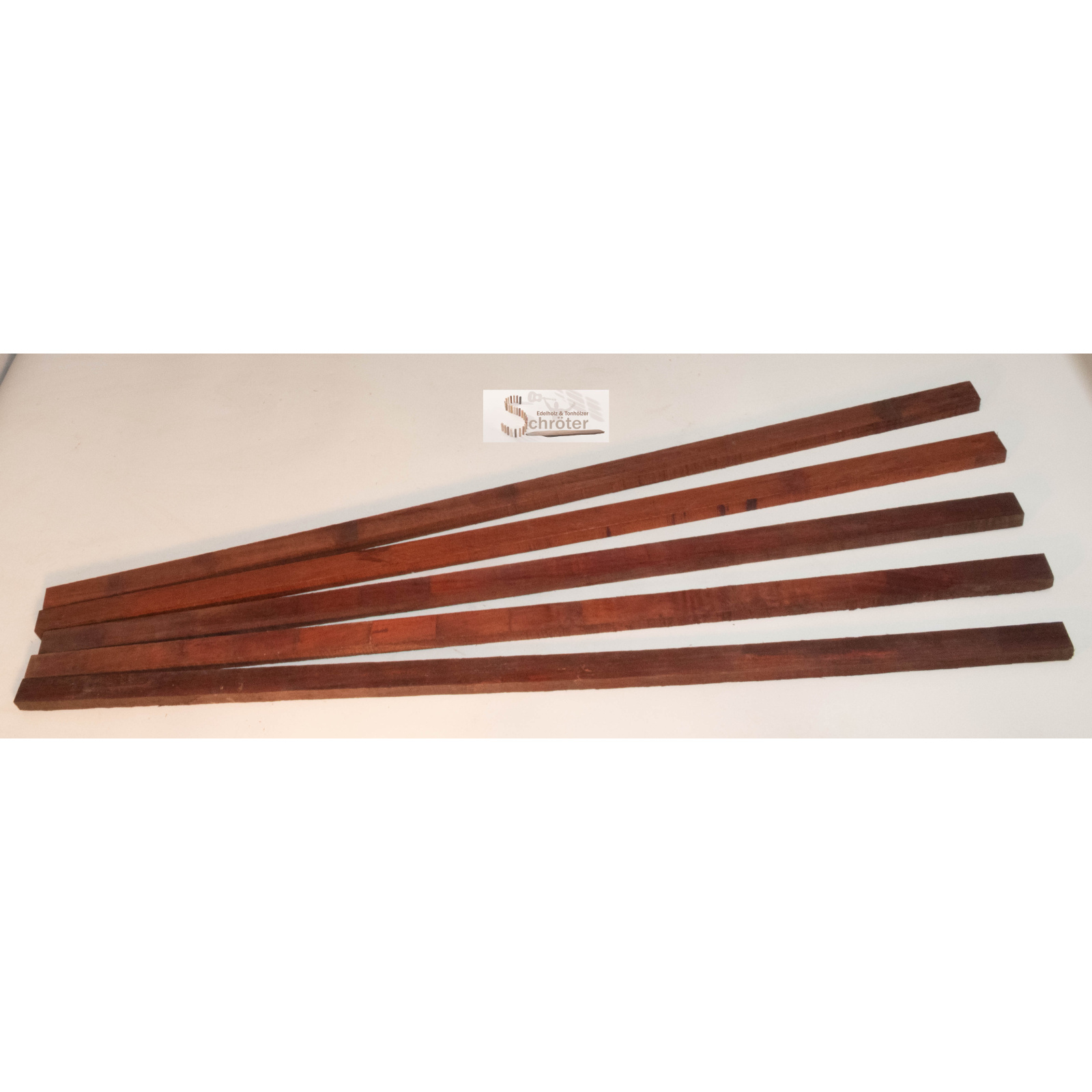AKTION Sonderpreis!!! Paket 5 Stk. Padouk Leisten 100 cm x 2