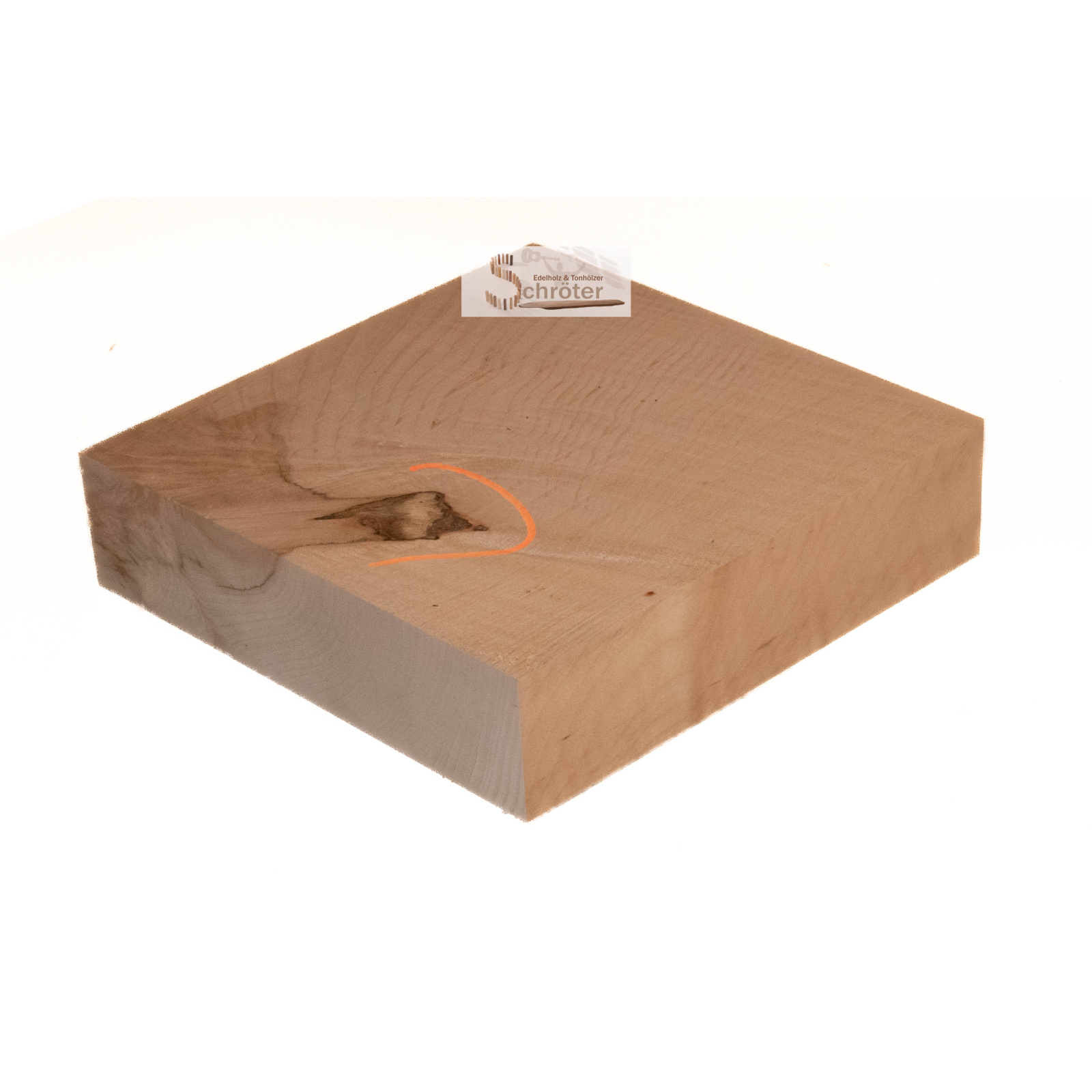 Ahorn geriegelt Block 20,0x20,0x5,0 cm