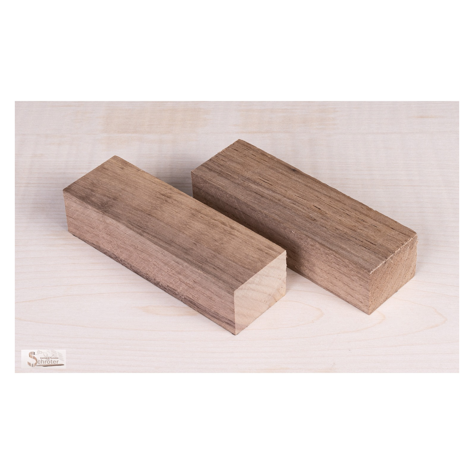 Am. Nussbaum Messergriff 2er Set